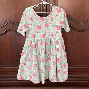 Girls Dress RUFFLE BUTTS Floral Swing Dress Size 6
